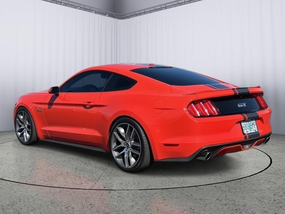 2015 Ford Mustang — rear three-quarter view