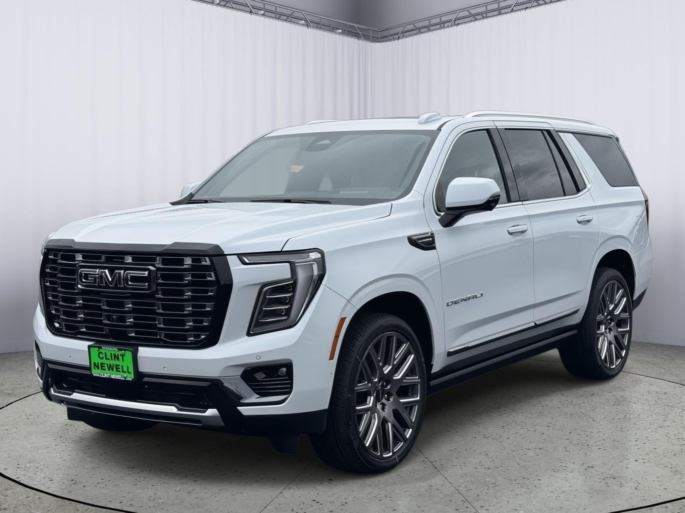 2026 GMC Yukon Denali Ultimate in Glacier White Tricoat — front three-quarter view